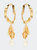 Inside Out Pearl Drop Statement Earrings - Gold