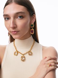 Lolita Earrings - Gold Crystal