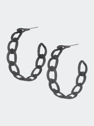 Rosha Chain Hoops - Cobalt Blue