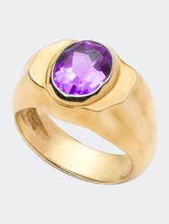 Ruby Ripple Signet Ring