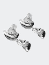 The Fold Earrings - Sterling Silver