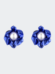 Titania Pearl Earrings - Blue - Blue