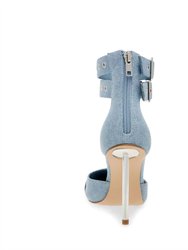 Bex Denim Fabric Heel In Denim