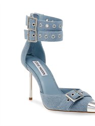 Bex Denim Fabric Heel In Denim