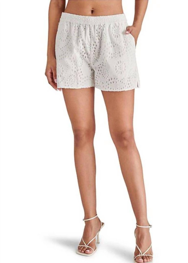 Caral Eyelet Shorts In Cloud - Cloud