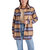 Eldridge Oversize Plaid Shirt Jacket In Cream Multi - Cream Multi