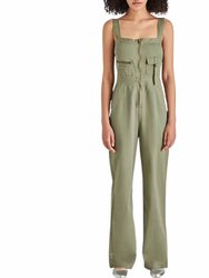 Eres Jumpsuit In Dusty Olive - Dusty Olive