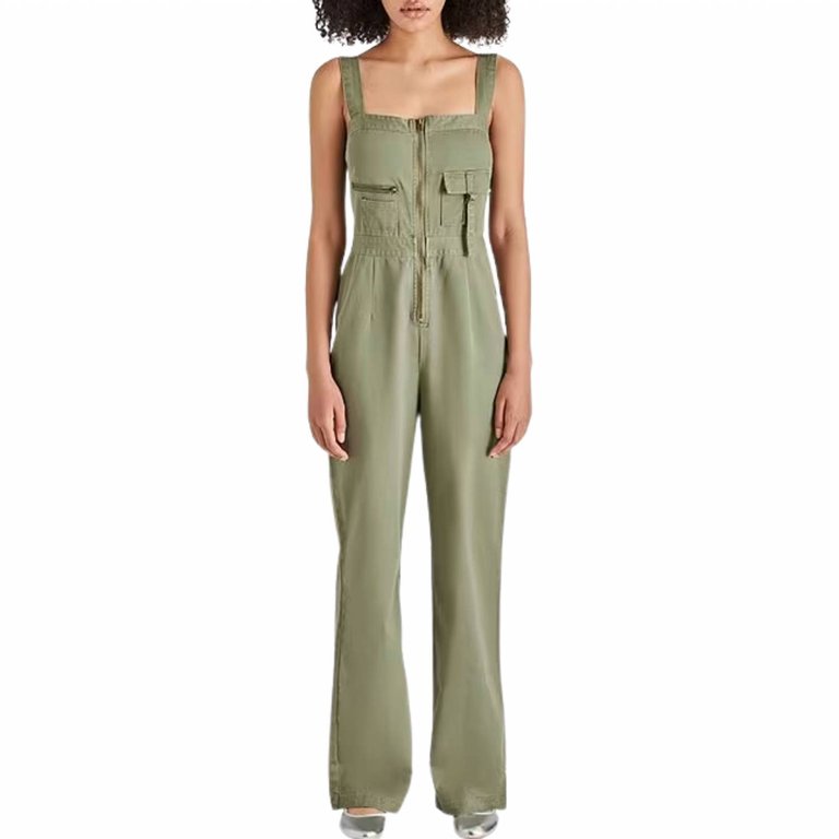 Eres Jumpsuit In Dusty Olive - Dusty Olive