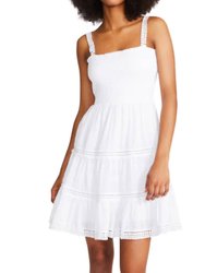 Happy Tiers Dress - Optic White