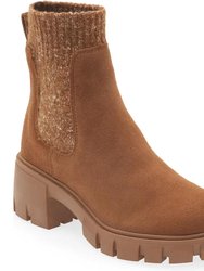 Hayle Platform Chelsea Boot - Chestnut Suede