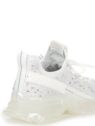 Maxima-P Pearl Embellished Chunky Platform Retro Sneakers