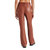 Mercer Faux Leather Pant In Cognac