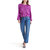 Pyper Ruffle Hem Blouse In Purple - Purple