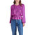 Pyper Ruffle Hem Blouse In Purple