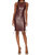 Rochester Vegan Leather Mini Dress - Cordovan