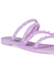Skyler-J Studded Jelly Slide Sandals - Lilac