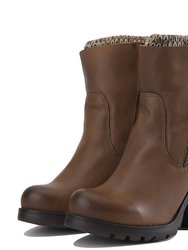 Sweaterr Ankle Boot - Cognac Leather