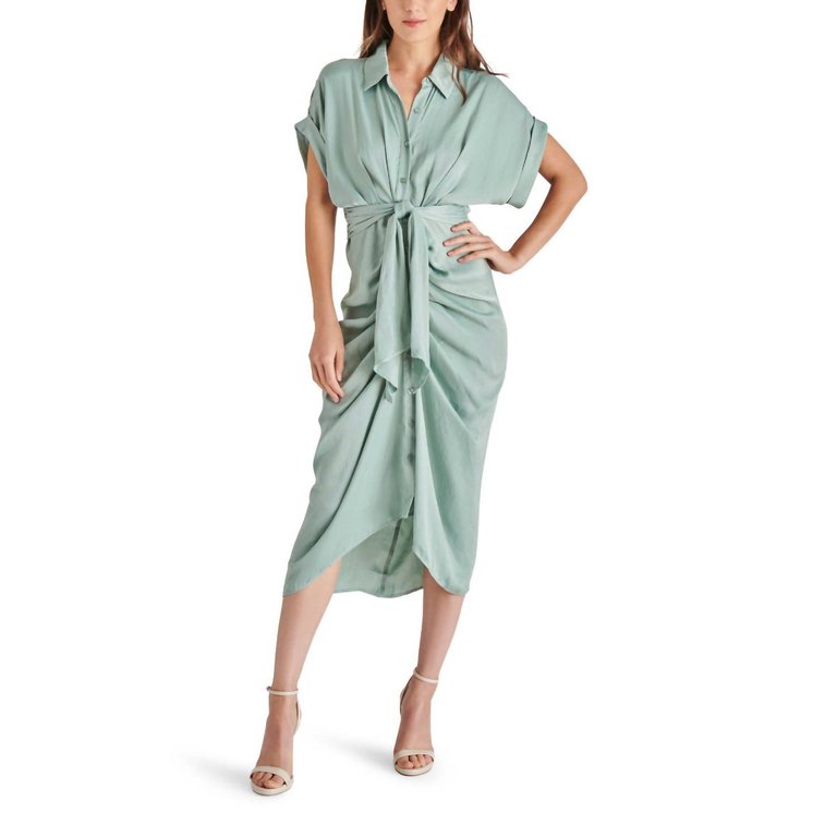 Tori Dress In Misty Jade - Misty Jade