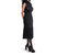 Wednesday Crinkle Satin Midi Dress In Black