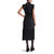 Wednesday Crinkle Satin Midi Dress In Black