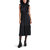 Wednesday Crinkle Satin Midi Dress In Black - Black
