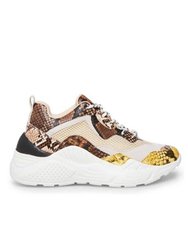 Womens/Ladies Antonia Lace Up Leather Sneaker (Multicolored)