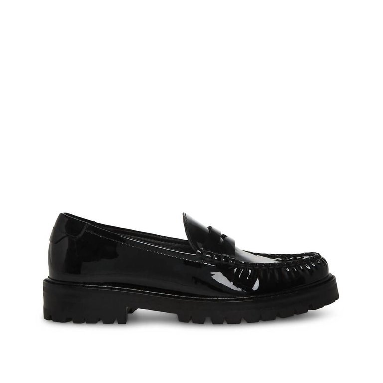 Women's Madelyn Patent Penny Loafers In Black - Black