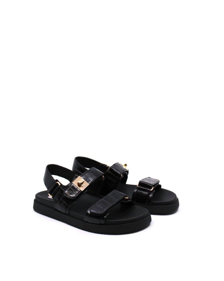 Women's Mona Sandal In Black Croco