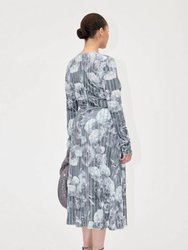 Blackley Dress In Metalized Peonies