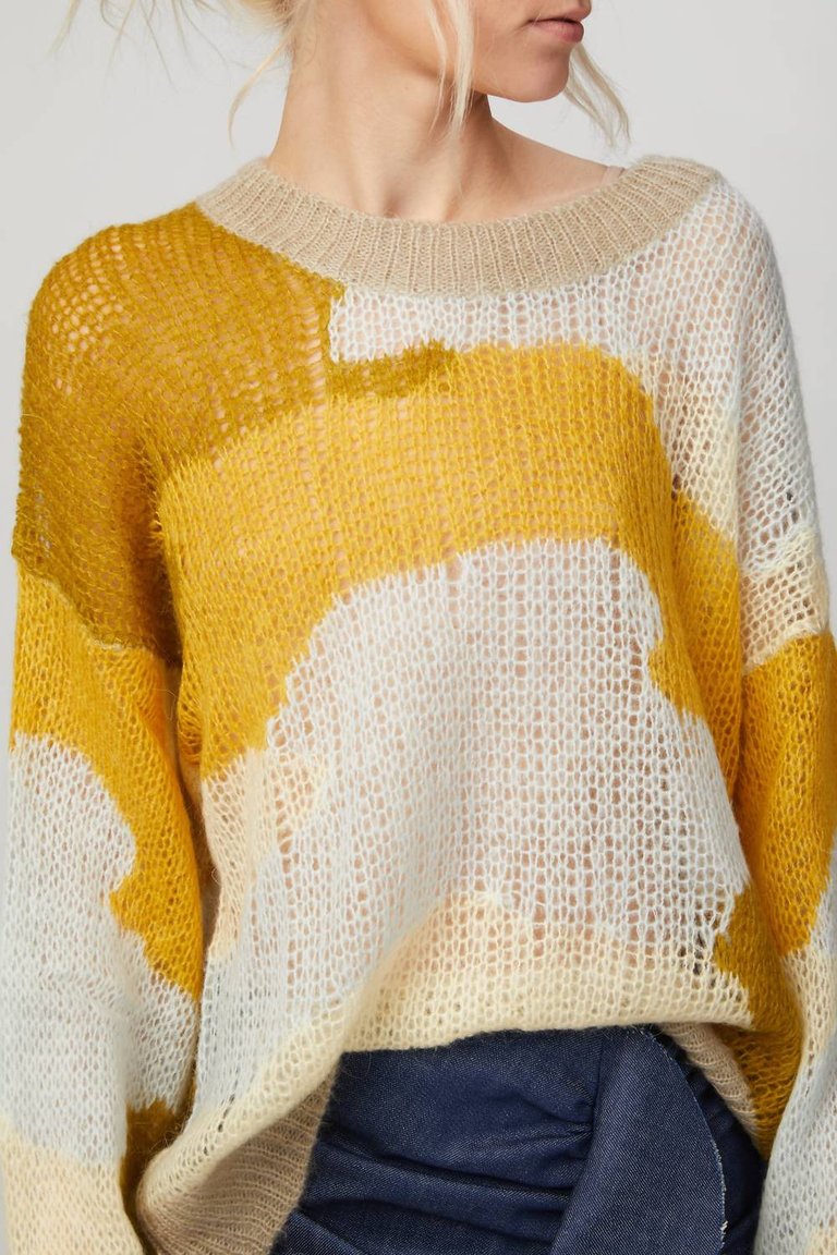 Sana Camouflage Sweater In Camouflage Khaki - Camouflage Khaki