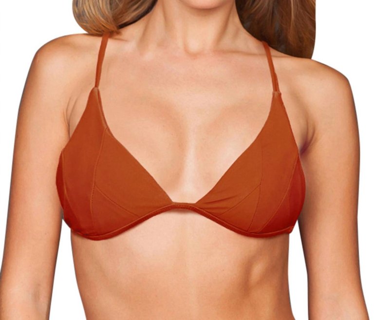 Triangle Isla Bikini Top In Sfs Red Sand - Sfs Red Sand