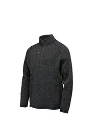 Mens Avalanche Quarter Zip Pullover - Black Heather