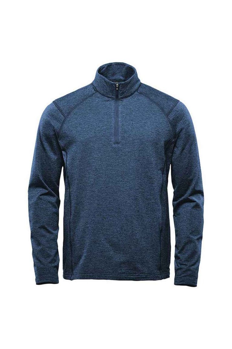 Mens Treeline Heather Fleece Top - Heather Navy - Heather Navy