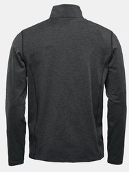 Mens Treeline Quarter Zip Pullover - Black Heather