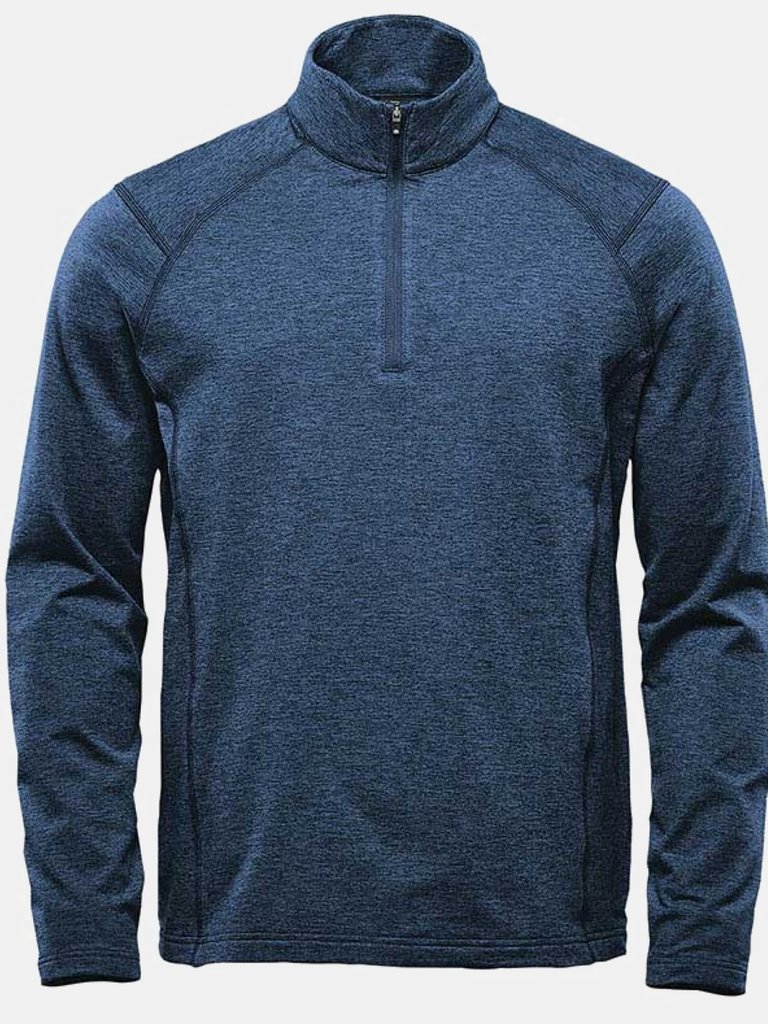 Mens Treeline Quarter Zip Pullover - Dark Navy Heather - Dark Navy Heather