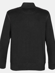 Stormtech Mens Hanford 1/4 Zip Mock Neck Sweater (Black/Charcoal)
