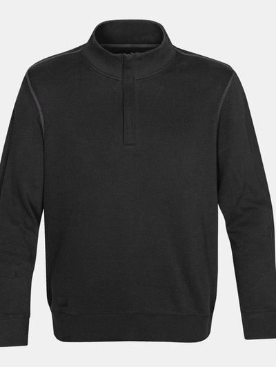 Stormtech Stormtech Mens Hanford 1/4 Zip Mock Neck Sweater (Black/Charcoal) product
