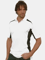 Stormtech Mens Two Tone Short Sleeve Lightweight Polo Shirt (White/Navy)