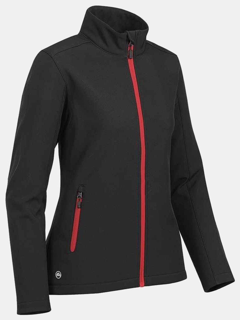 Stormtech Womens/Ladies Orbiter Soft Shell Jacket (Black/Bright Red)