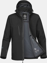 Stormtech Womens/Ladies Patrol Hooded Soft Shell Jacket (Black/Carbon)
