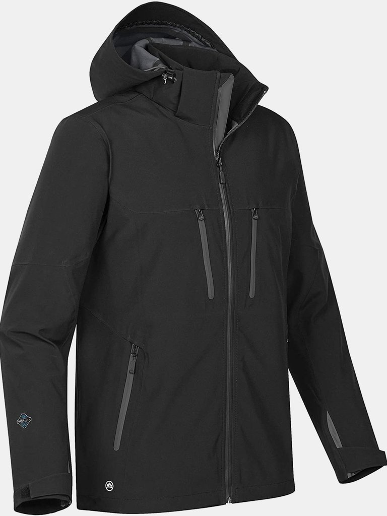 Stormtech Womens/Ladies Patrol Hooded Soft Shell Jacket (Black/Carbon)