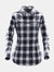 Stormtech Womens/Ladies Snap Front Long Sleeve Shirt - Titanium Plaid