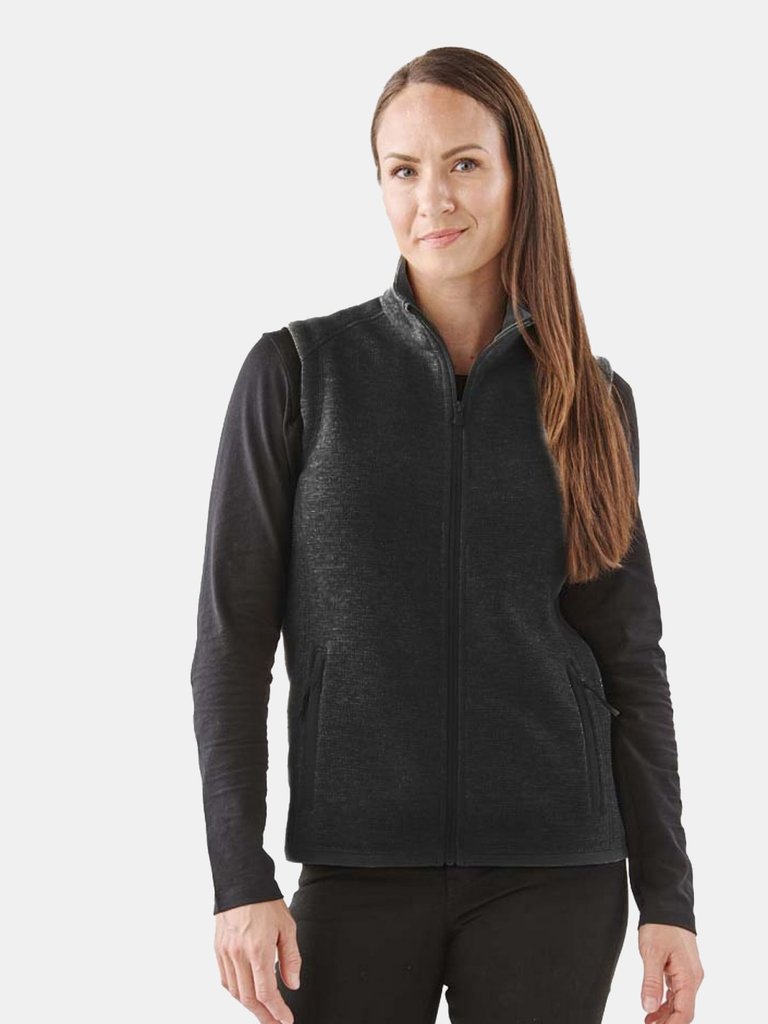 Womens/Ladies Avalanche Pure Earth Full Zip Vest - Black Heather - Black Heather