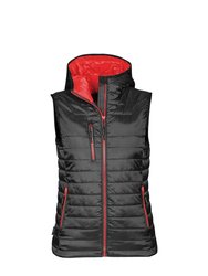 Womens/Ladies Gravity Body Warmer - Black/True Red - Black/True Red