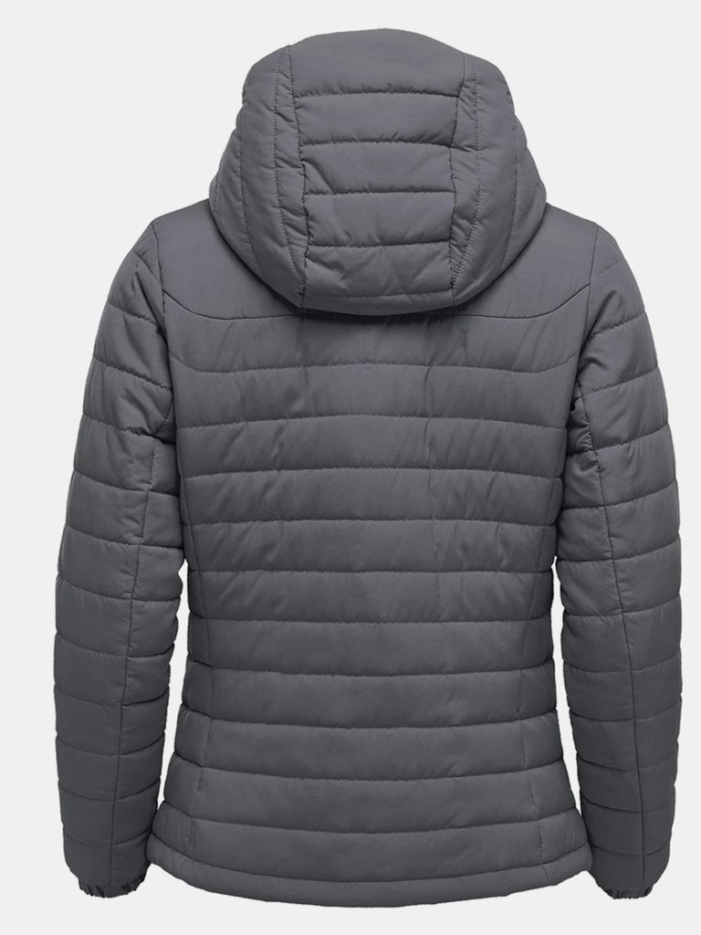 Womens/Ladies Nautilus Quilted Hooded Jacket - Dolphin