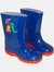 StormWells Boys Dinosaur Wellington Boots (Navy) (11 Little Kid)