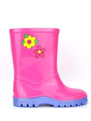 StormWells Girls Fantasy Unicorn Wellington Boots (Pink) (5 Toddler)