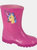StormWells Girls Fantasy Unicorn Wellington Boots (Pink) (5 Toddler) - Pink