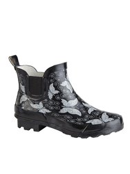 Stormwells Womens/Ladies Butterflies Short Wellington Boots - Black/Butterfly