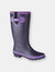 Stormwells Womens/Ladies Polka Dot Wellington Boots - Mauve Polka Dot/Navy